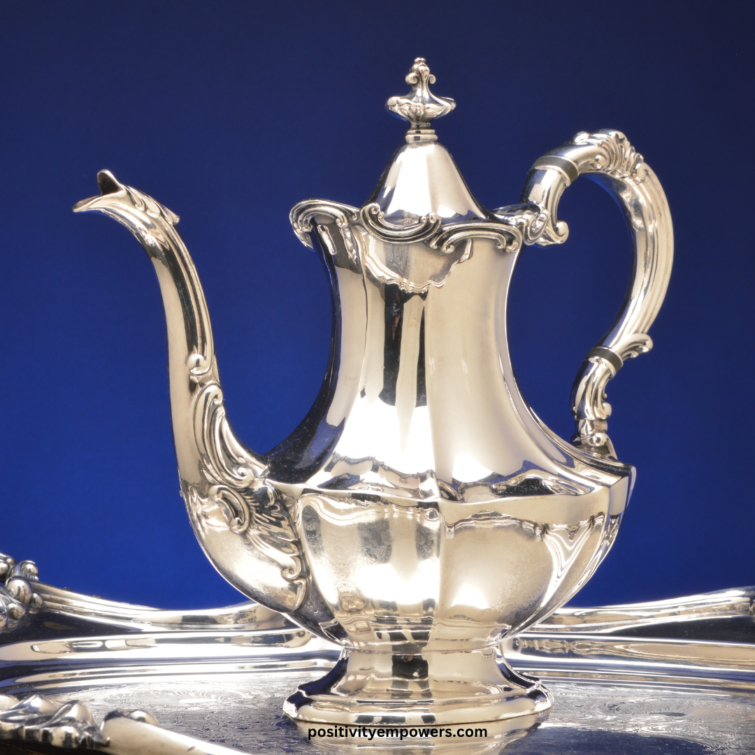 Silver teapot