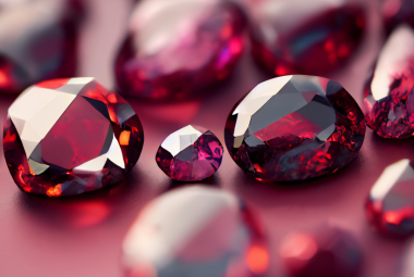 red gemstones