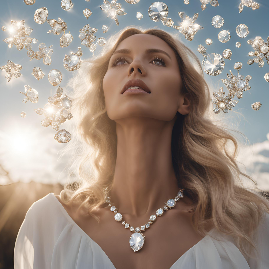 white sapphire necklace