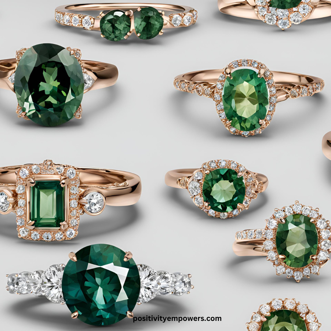 green sapphire rings